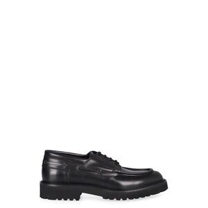 DOUCAL S DOUCAL'S Men's Polished Leather Lug Sole Loafers Men BLACK Moccasins